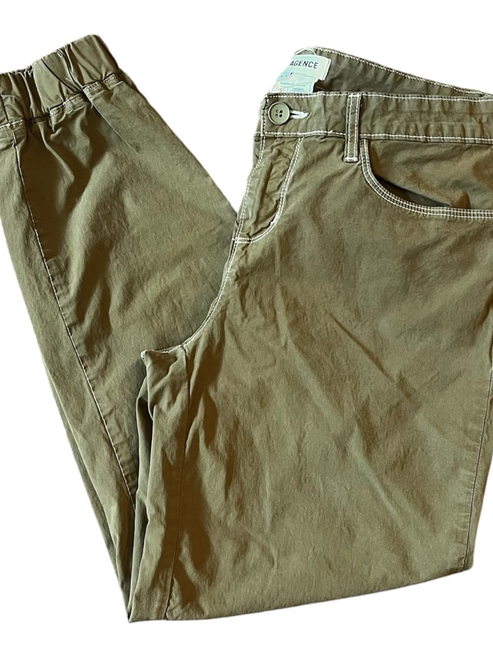 L'AGENCE Mirabel Flight Jogger Pants Olive Green size 25